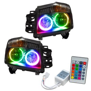 Nissan Titan Headlight Assemblies - ORACLE Lighting - SMD Pre-Assembled ColorSHIFT - `08-`15